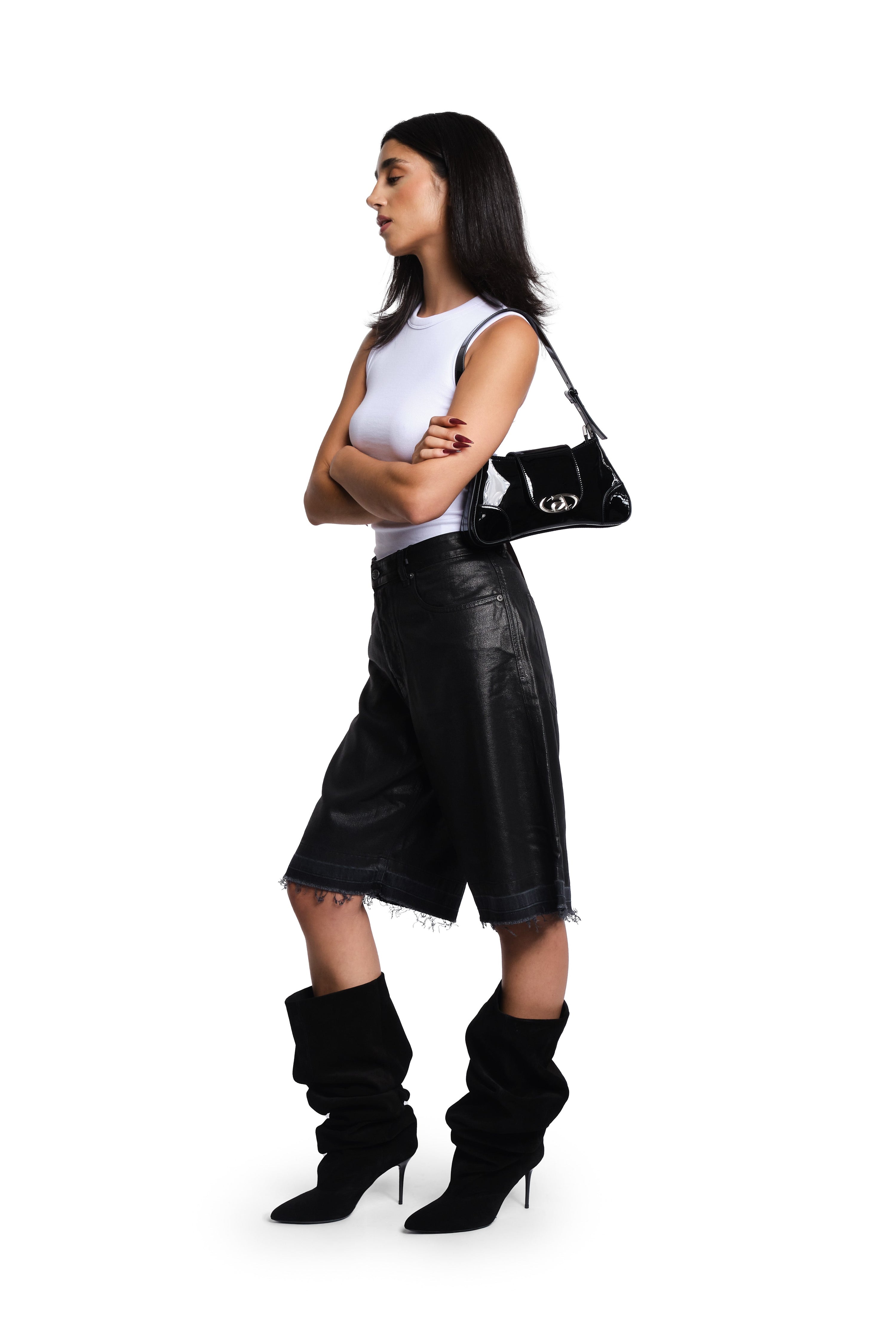 Aisha Midnight Gloss Shoulder bag