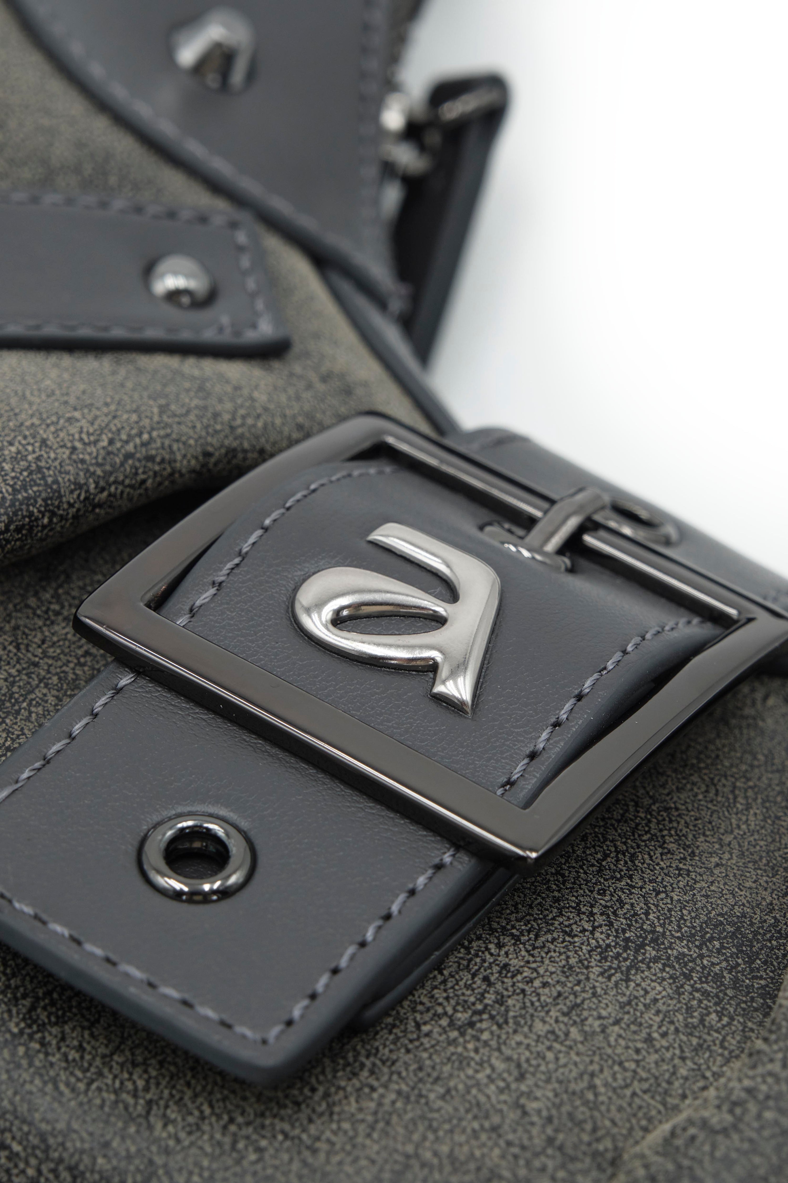 Ange Charcoal Black Mini Shoulder Bag